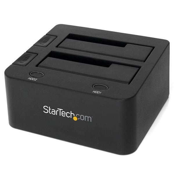 StarTech.com USB 3.0 Dual Hard Drive Docking Station with UASP for 2.5/3.5in SSD / HDD – SATA 6 Gbps