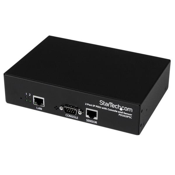 StarTech.com 2 Port Switched IP PDU - Single-Phase Remotely Managed IP Power Switch w/ RS232 Console and Sensor Ports