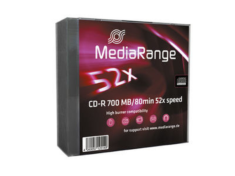 MediaRange 700MB, CD-R, 10 pack CD-R 700МБ 10шт