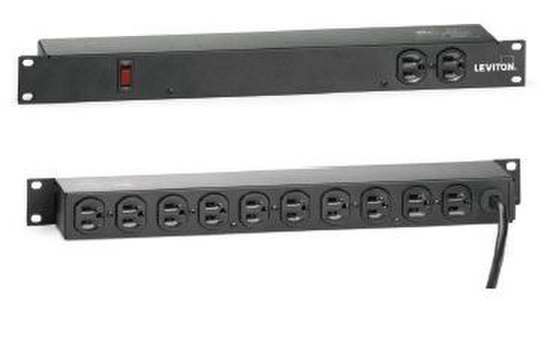 Leviton 4515-07S 12AC outlet(s) 120V 2m Black surge protector