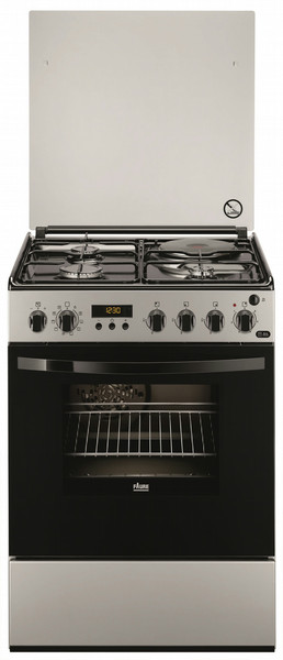 Faure FCM6560PSA Freistehend Combi hob A Silber Küchenherd