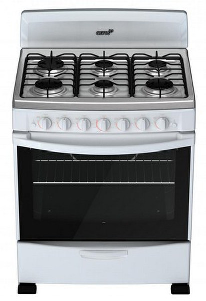Acros AF5470Q Freestanding Gas hob Stainless steel,White cooker