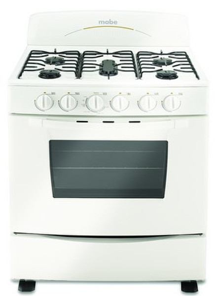 Mabe EM7600BIE2 Freestanding Gas hob Stainless steel,White cooker