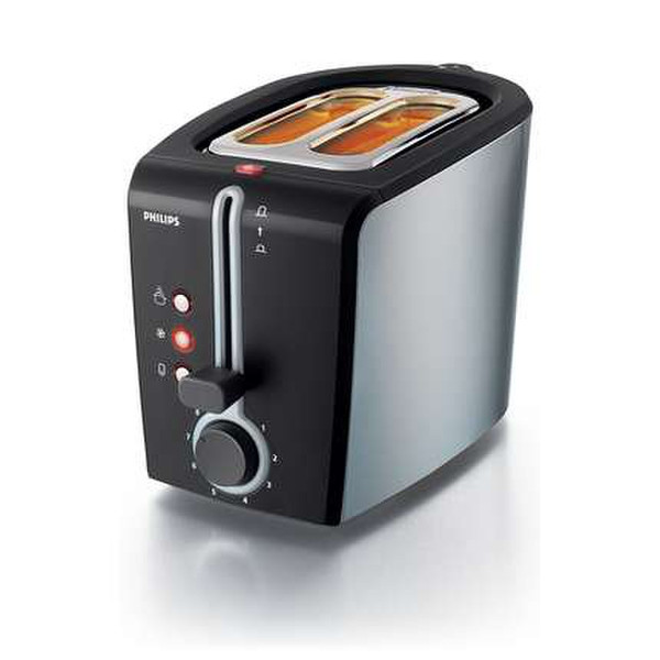 Philips HD2626/20 2slice(s) 1000W Black,Silver toaster