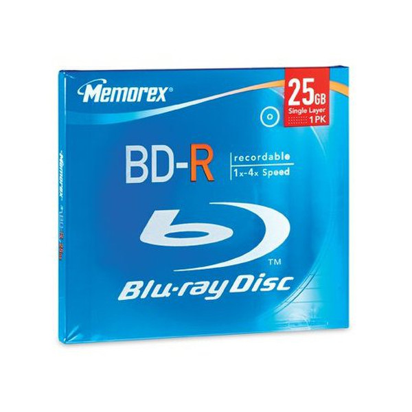 Memorex BD-R, 25GB, Single Pack 25GB BD-R 1pc(s)