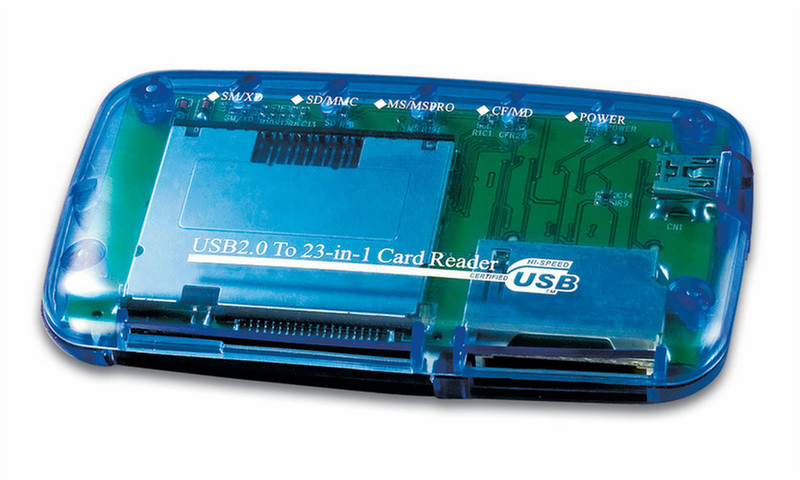 Gembird USB 2.0 Card Reader Синий устройство для чтения карт флэш-памяти