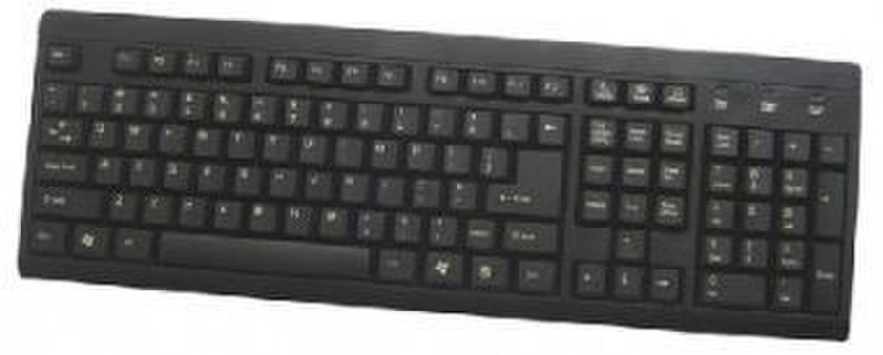 Gembird KB-8300U-BL-DE USB QWERTZ Black keyboard