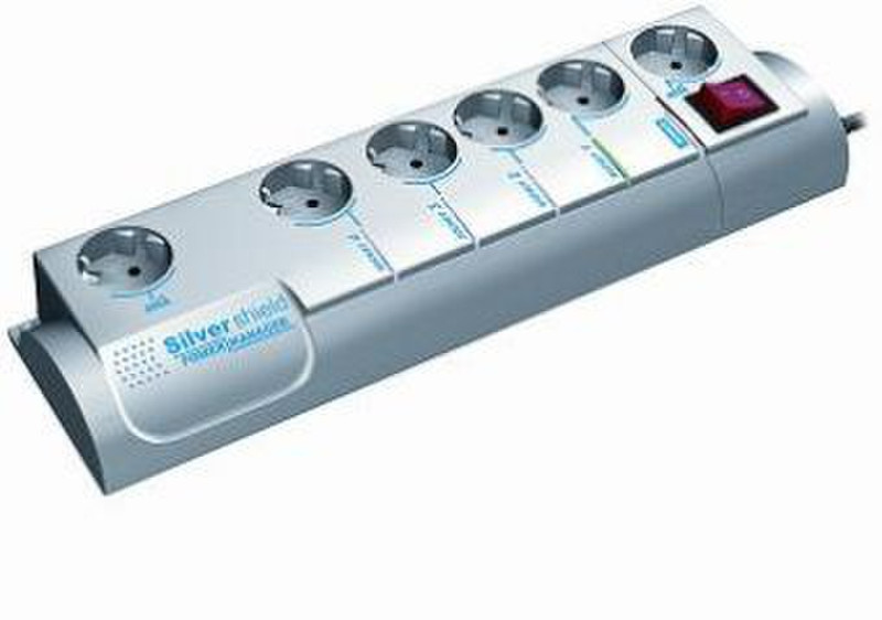 Gembird SIS-PMS 1.6m Silver surge protector