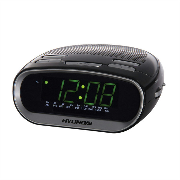 Hyundai RAC 381 B Часы Аналоговый Черный радиоприемник