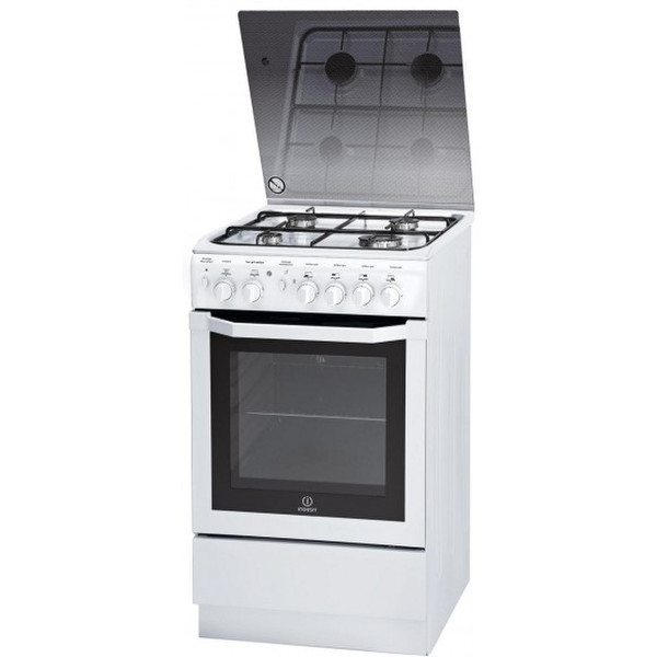 Indesit IW5GGC1G (W ) FR Freestanding Gas hob White cooker