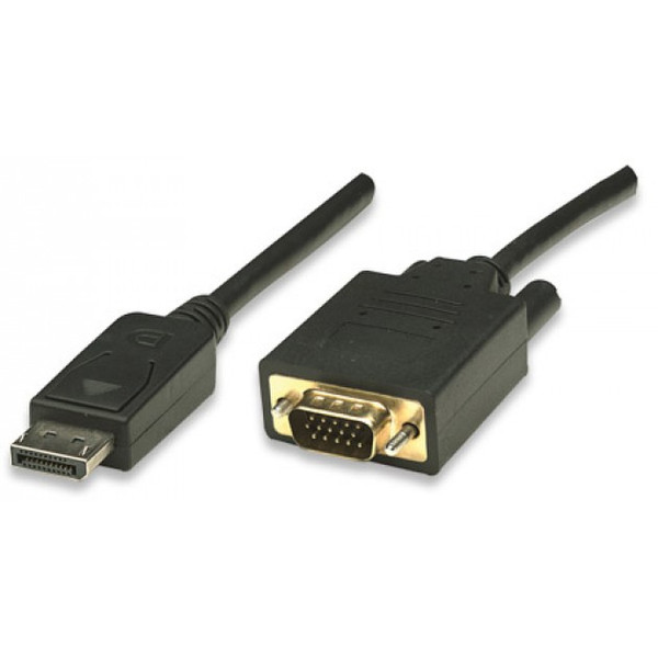 Techly 1.8m VGA/DisplayPort 1.8m VGA (D-Sub) DisplayPort Schwarz