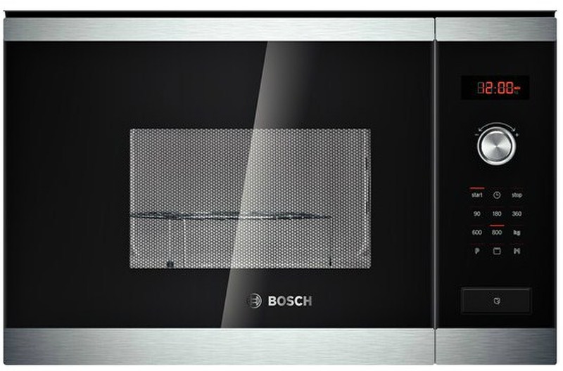 Bosch HMT75G654 Встроенный 20л 800Вт Черный, Нержавеющая сталь микроволновая печь