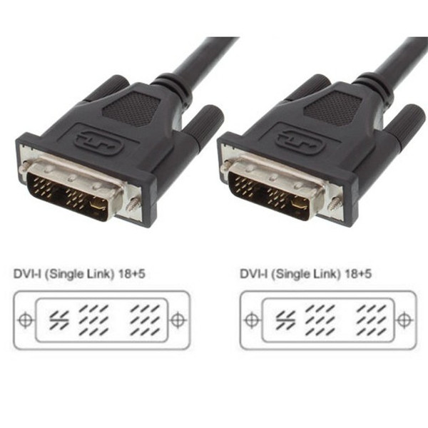 Techly DVI Analog / Digital M / M Single Link 1.8 m (DVI-I) ICOC DVI-9000