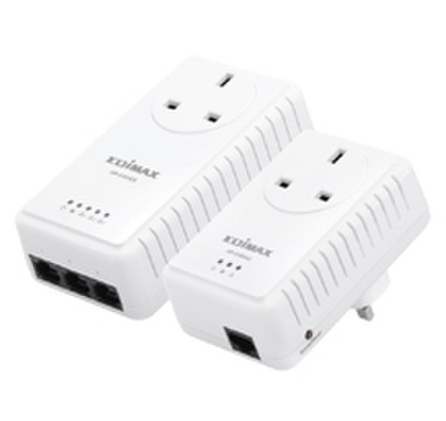 Edimax HP-5121AEK 500Мбит/с Подключение Ethernet Белый 2шт PowerLine network adapter