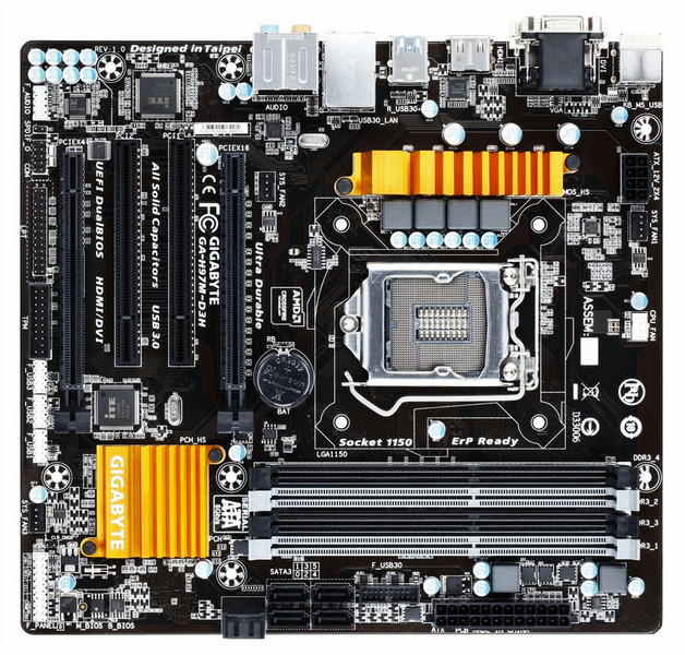Gigabyte GA-H97M-D3H Intel H97 Socket H3 (LGA 1150) Micro ATX motherboard