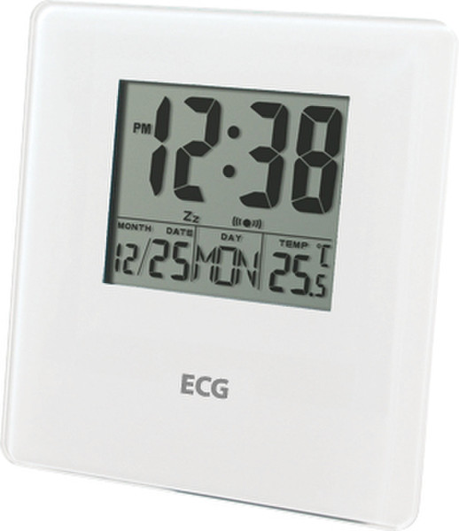ECG DH 009 Digital table clock Square White table clock
