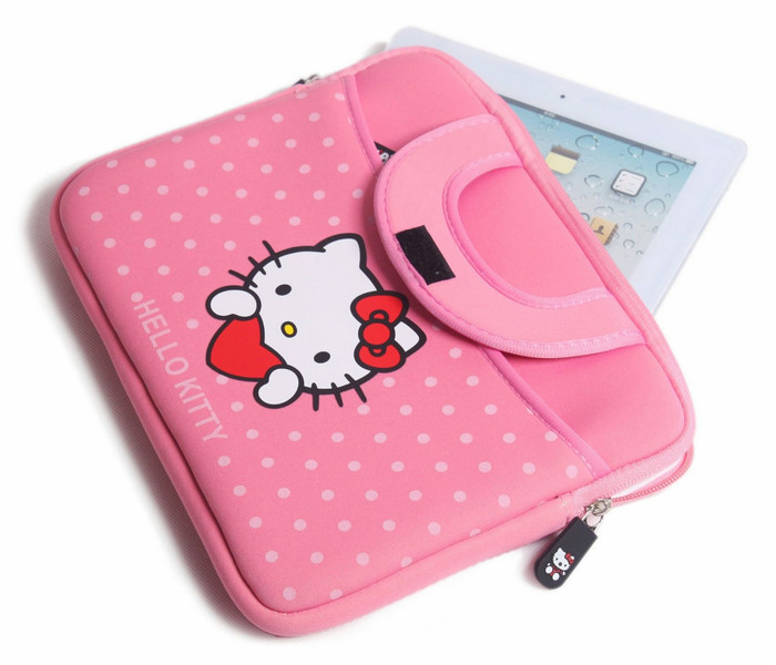 Hello Kitty HKY019PNK100 10Zoll Sleeve case Rot, Weiß Tablet-Schutzhülle