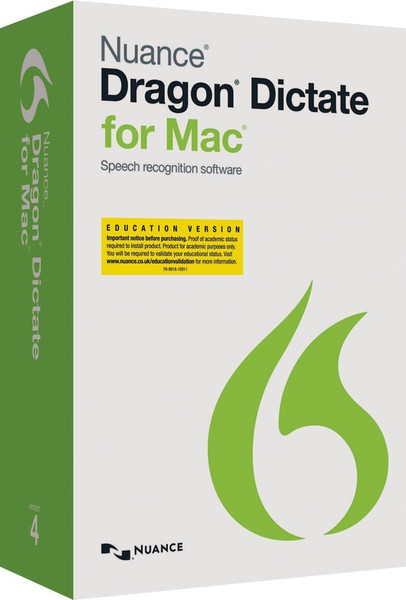 Nuance Dragon Dictate for Mac 4.0, EDU