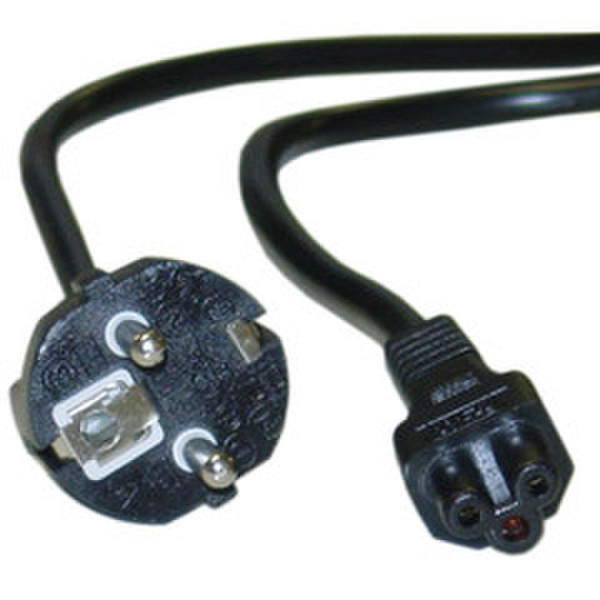 CableWholesale 6-Feet Power Cord for NoteBook 0.91m CEE7/7 Schuko C5-Koppler Schwarz Stromkabel