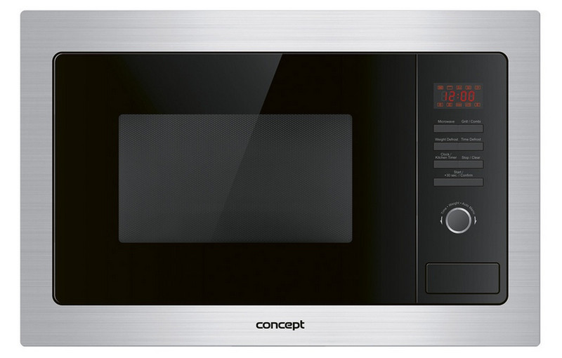 Concept MTV-3225 Встроенный 25л 900Вт Черный, Нержавеющая сталь микроволновая печь