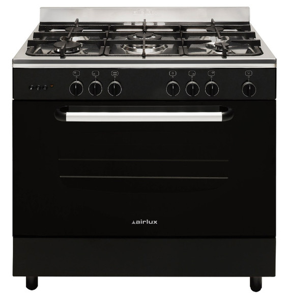 Airlux CC902GTBK Freestanding Gas hob Black,Stainless steel cooker