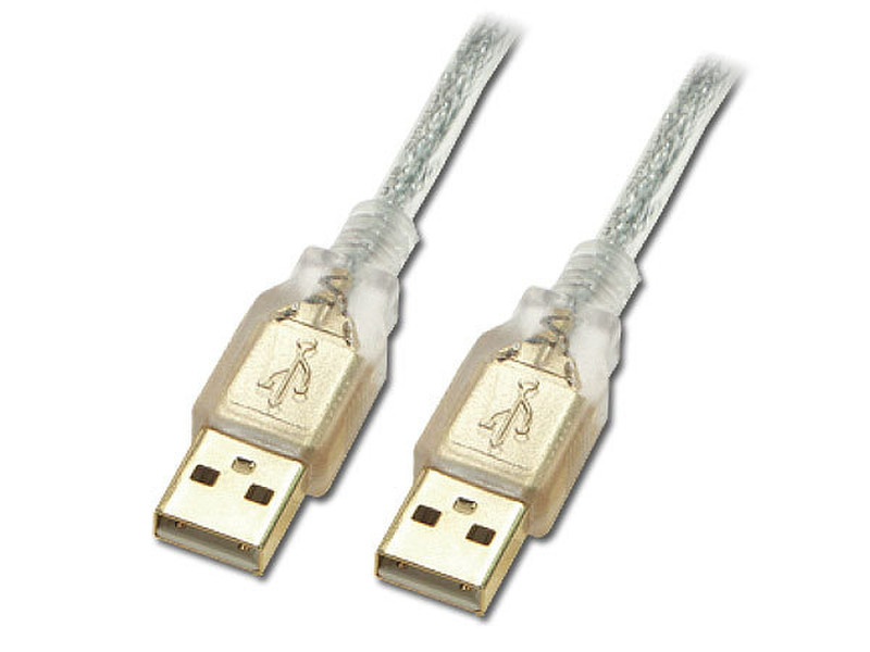 Connectland USB-AA-3M 3m USB A USB A Metallisch, Silber