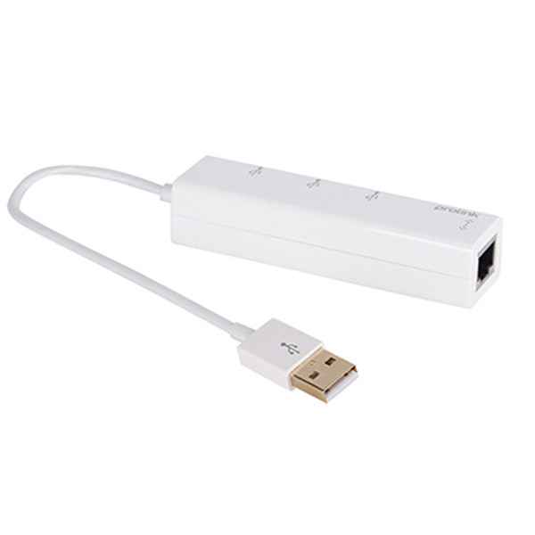 PROLINK MP300 USB 2.0 480Мбит/с Белый хаб-разветвитель