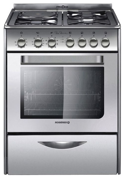 Rosieres RBP 60 IN Freestanding Combi hob A Stainless steel cooker