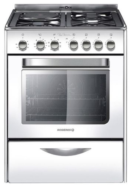 Rosieres RBP 60 RBX Freistehend Combi hob A Edelstahl Küchenherd