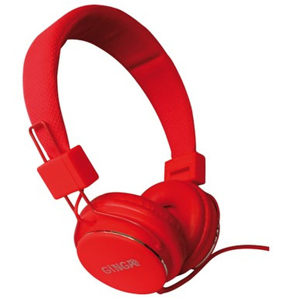 Ginga GIN-AUDJP2-ROJO Ohraufliegend Kopfband Rot Kopfhörer