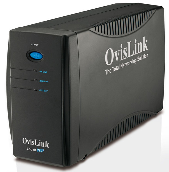 OvisLink Cobalt 780+ Интерактивная 780ВА 3розетка(и) Компактный Черный источник бесперебойного питания