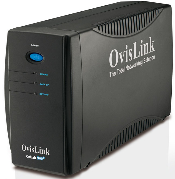 OvisLink Cobalt 960+ Zeile-interaktiv 960VA 3AC outlet(s) Kompakt Schwarz Unterbrechungsfreie Stromversorgung (UPS)