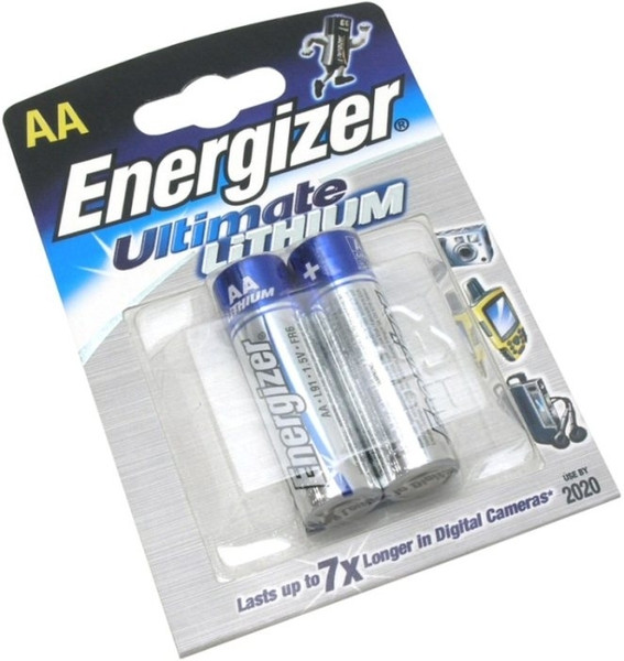 Energizer Ultimate Lithium AA 2 - pk Литиевая 1.5В батарейки