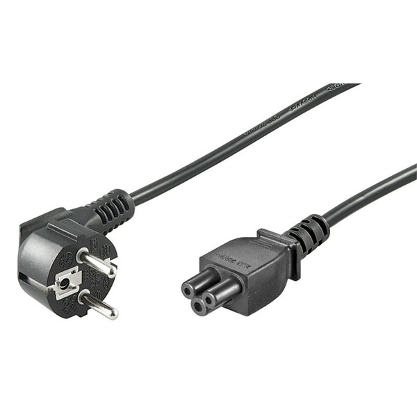 Wentronic 39004 1.8m CEE7/7 Schuko C5 coupler Black power cable