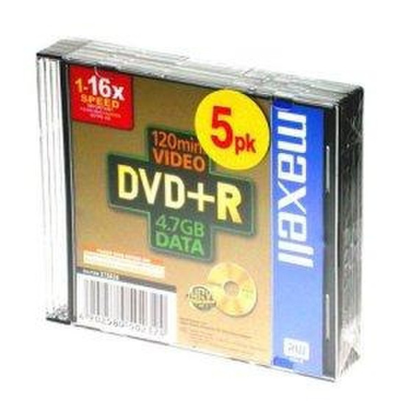 Maxell DVD+R 4.7ГБ DVD+R 5шт