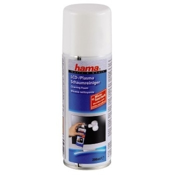 Hama LCD/Plasma Foam Cleaner with Microfibre Cleaning Cloth LCD/TFT/Plasma Equipment cleansing wet/dry cloths & liquid