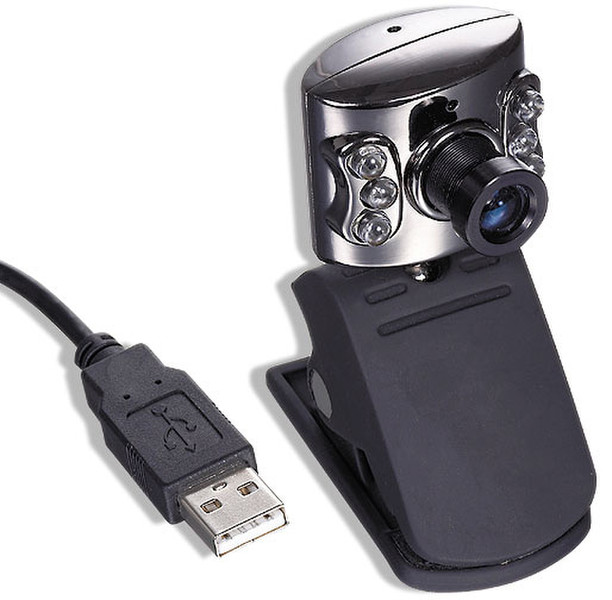 Gembird USB 1.1 Web Camera 1.3МП 640 x 480пикселей Черный вебкамера