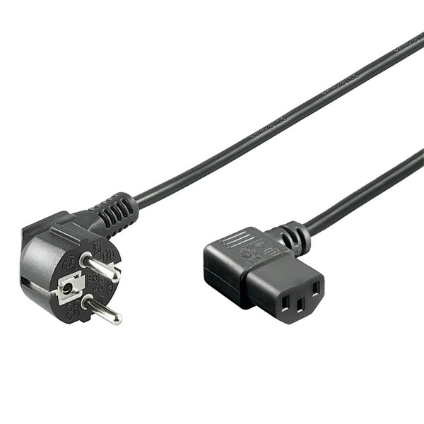 Wentronic CEE 7/7 - C 13 3m CEE7/7 Schuko C13 coupler Black power cable