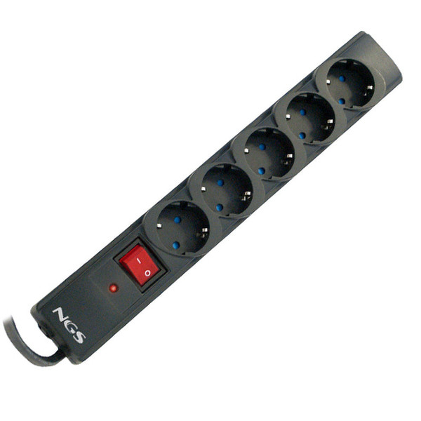 NGS Surge500 5AC outlet(s) 1.85m Black surge protector