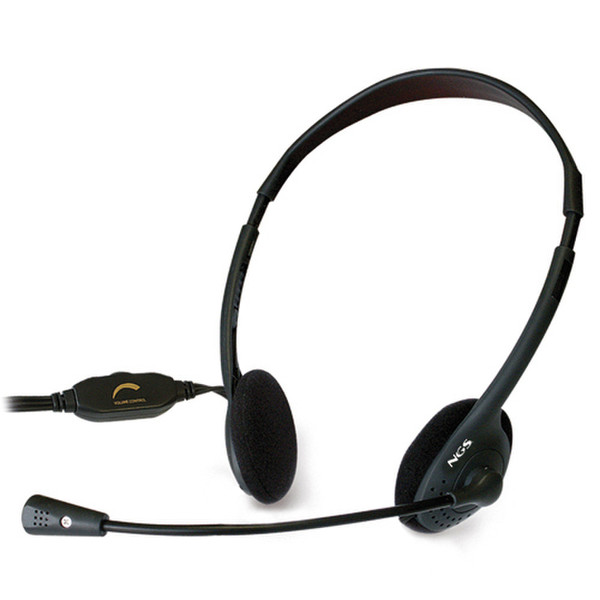 NGS MS103 Binaural Kopfband Schwarz Headset