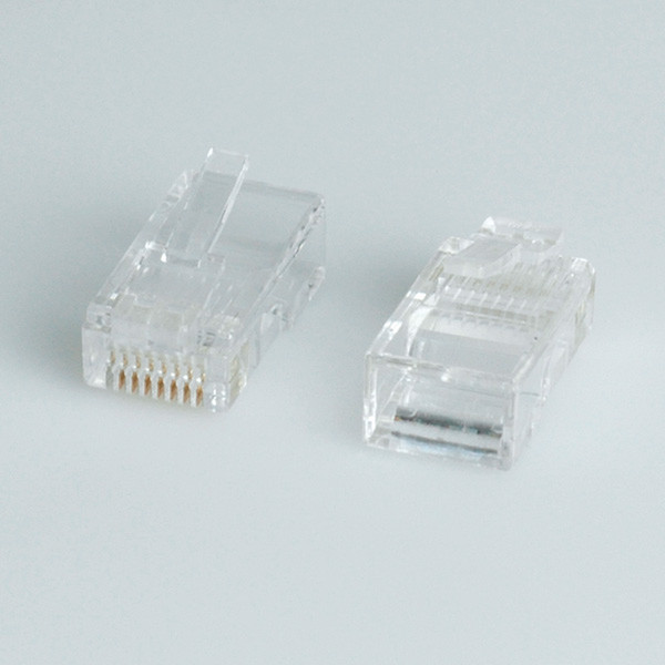ROLINE Modular Connector 8-Pos./8-Cont., for Flat Cable, RJ-45, UTP 10 pcs. Прозрачный кабельный разъем/переходник