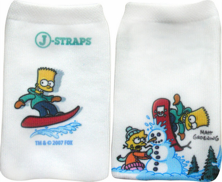J-Straps The Simpsons - Socke, Simpsons Snow Fun Weiß