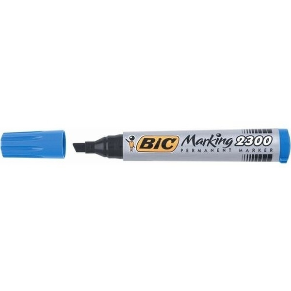 BIC Marking 2300 Скошенный наконечник Синий 12шт перманентная маркер