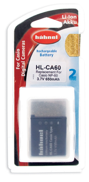 Hahnel HL-CA60 Lithium-Ion (Li-Ion) 650mAh 3.7V rechargeable battery