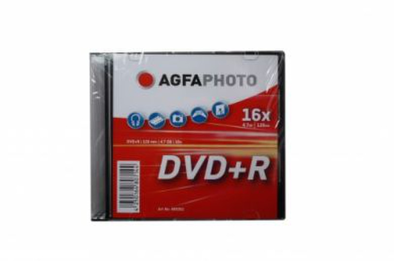 AgfaPhoto DVD+R 4.7GB 16x, Slim Case Pack, 10 pcs 4.7GB DVD+R 10Stück(e)