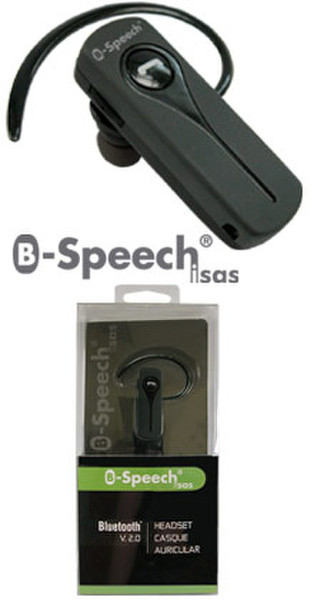 B-Speech Isas Bluetooth Headset Монофонический Bluetooth Черный гарнитура мобильного устройства