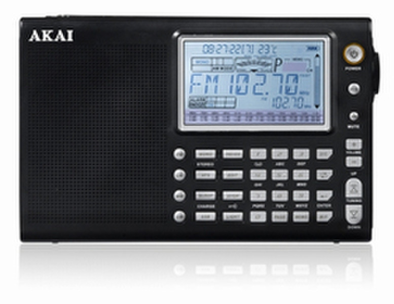 Akai World receiver Цифровой Черный радиоприемник
