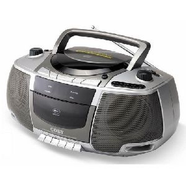 Coby Portable CD/Radio/Stereo Cassette Portable CD player Silver