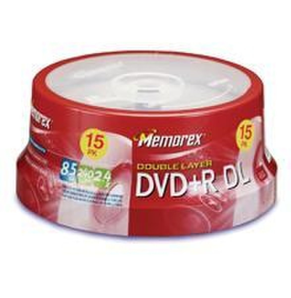 Memorex 2.4x DVD+R Double Layer 15 Pack Spindle 8.5GB DVD+R DL 15Stück(e)