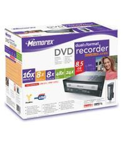 Memorex DVD Double-Layer Recorder 16x16 Dual Format External Internal optical disc drive